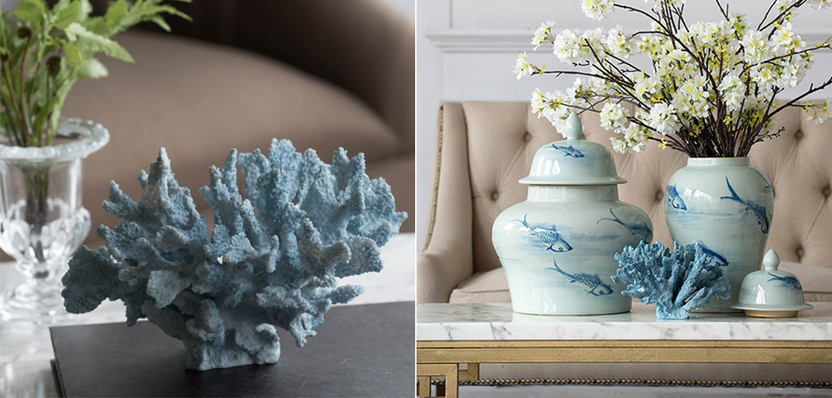 Статуэтка Coral Decor светло-голубой коралл Статуэтка Coral Decor светло-голубой коралл - Loft-Concept в Барнауле