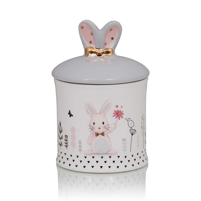 Ваза Kids Vase Bunny II Розовый пастельный Серый Ваза Kids Vase Bunny II Розовый пастельный Серый в Барнауле | Loft Concept