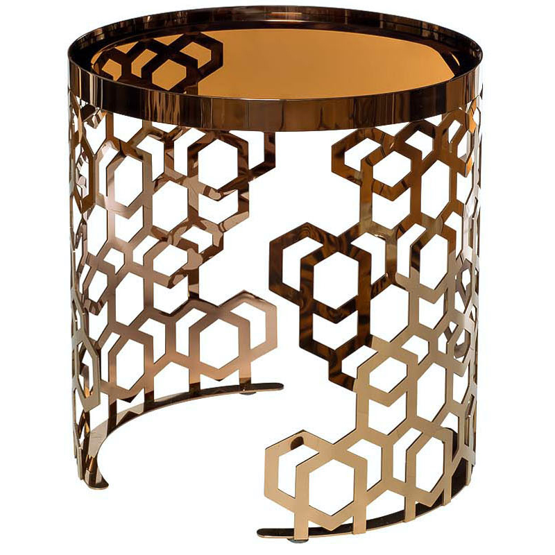 Стол Yen Geometry Table Pink Gold 50 Розовое золото Янтарь (Amber) Стол Yen Geometry Table Pink Gold 50 Розовое золото Янтарь (Amber) в Барнауле | Loft Concept