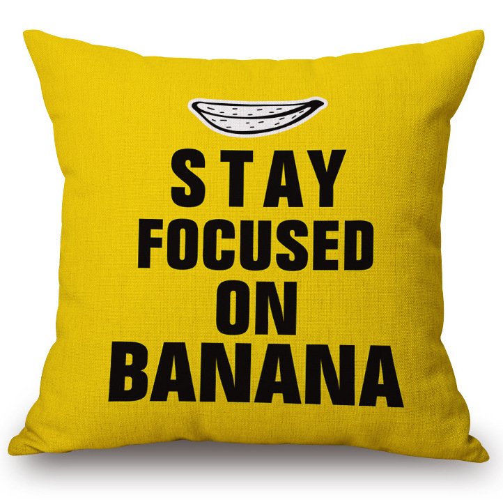 Декоративная подушка Stay Focused on Banana Желтый Декоративная подушка Stay Focused on Banana Желтый в Барнауле | Loft Concept