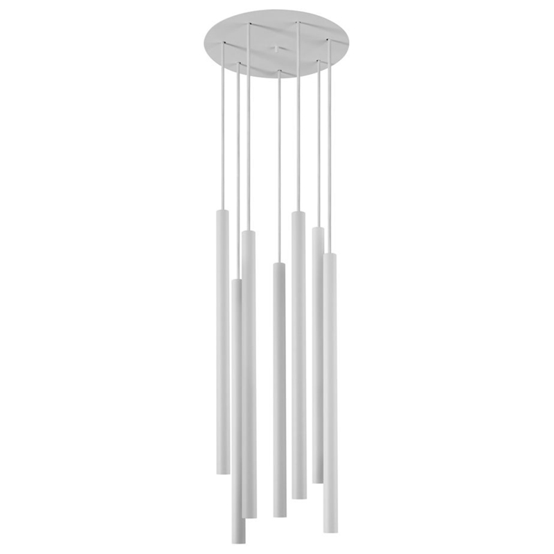 Светильник Trumpet Disk White 7 плафонов Белый Светильник Trumpet Disk White 7 плафонов Белый в Барнауле | Loft Concept