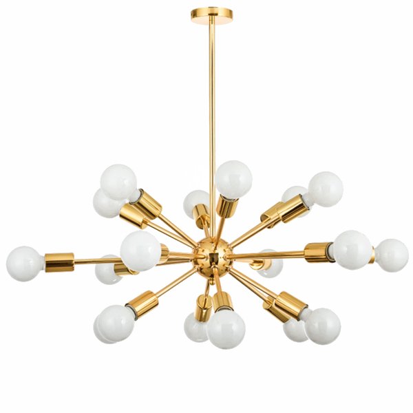 Люстра Sputnik Gold Chandelier 18 Глянцевое золото в Барнауле | Loft Concept 