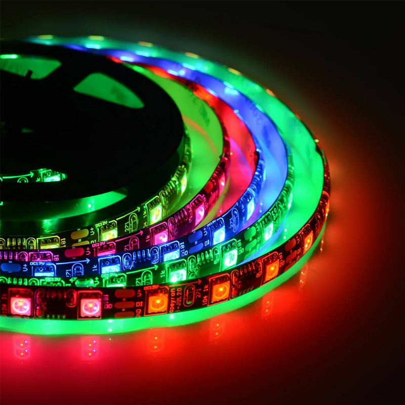 Комплект цифровой светодиодной ленты 14,4W/m 60Led/m 5050SMD разноцветный 2M Белый Комплект цифровой светодиодной ленты 14,4W/m 60Led/m 5050SMD разноцветный 2M Белый в Барнауле | Loft Concept