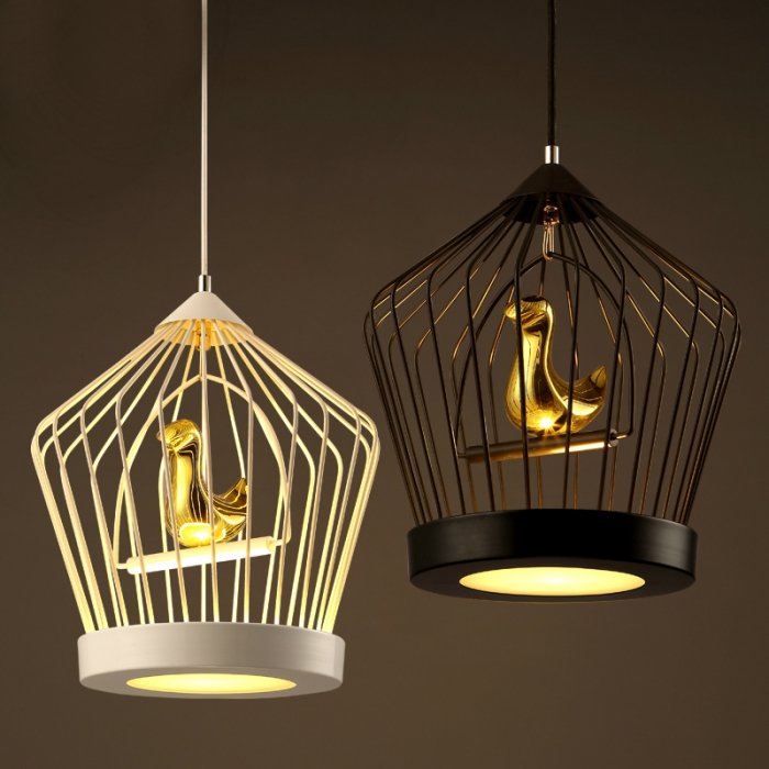 Подвесной светильник Cage Golden Bird  в Барнауле | Loft Concept 