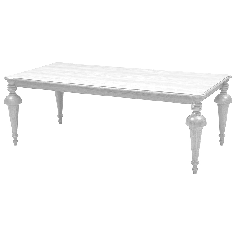 Обеденный деревянный стол Kelise White Dinner Table Белый Белый Обеденный деревянный стол Kelise White Dinner Table Белый Белый в Барнауле | Loft Concept