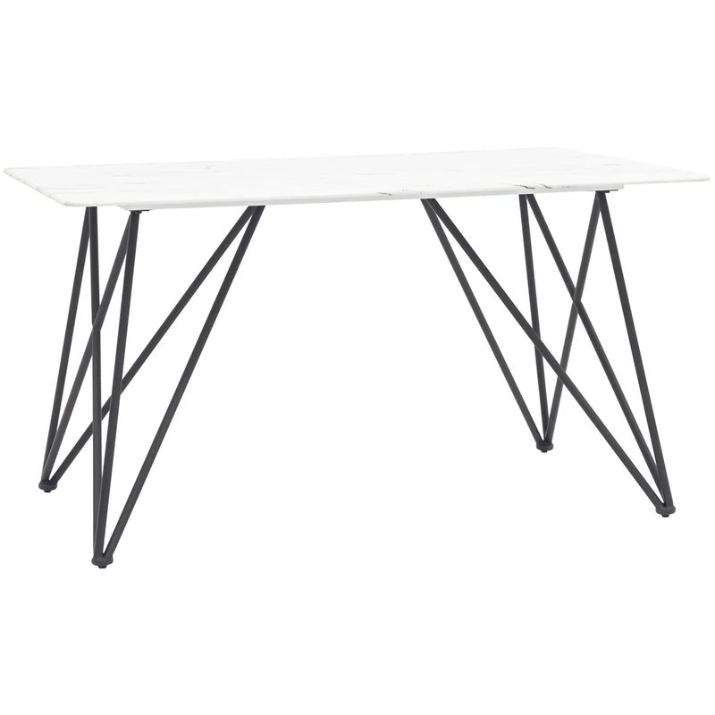 Стол обеденный Zisman Geometry №1 Белый Черный Стол обеденный Zisman Geometry №1 Белый Черный в Барнауле | Loft Concept