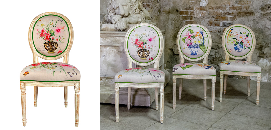 Стул Lilies and Hibiscus Stool Стул Lilies and Hibiscus Stool - Loft-Concept в Барнауле