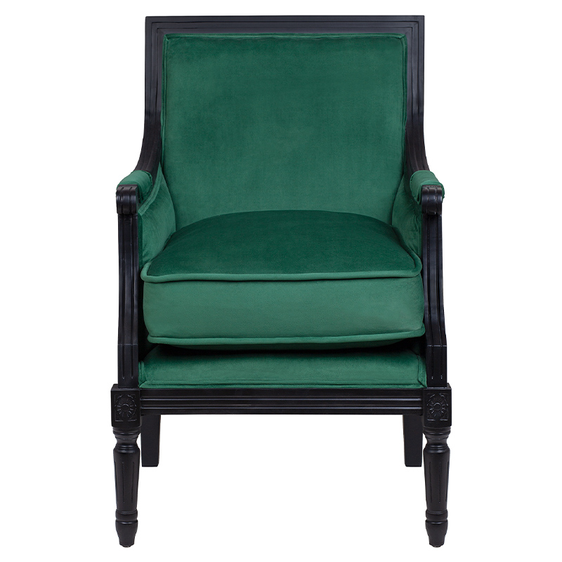 Кресло Harry Armchair black and green velour Зеленый Черный Кресло Harry Armchair black and green velour Зеленый Черный в Барнауле | Loft Concept