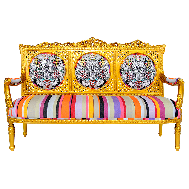 Диван Fusion Jacquard антикварный Мульти Золотой Диван Fusion Jacquard антикварный Мульти Золотой в Барнауле | Loft Concept