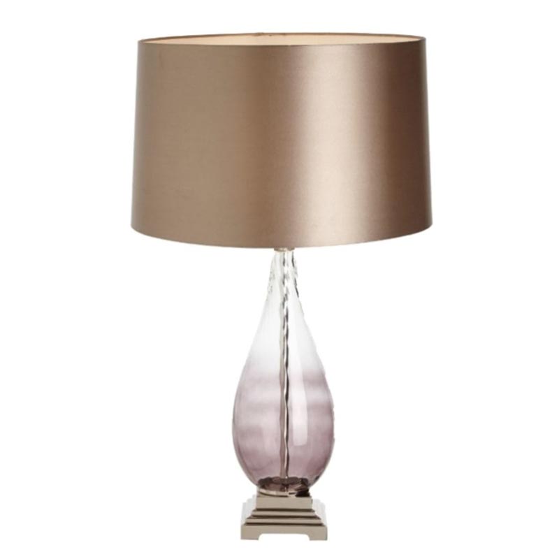 Настольная лампа Evonne Table Lamp Золотой Прозрачный фиолетовый в Барнауле | Loft Concept 