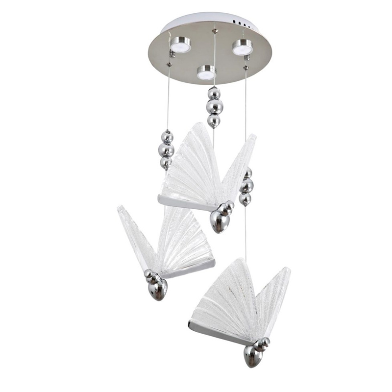 Тройной Подвесной Светильник Butterfly Chrome Хром в Барнауле | Loft Concept 