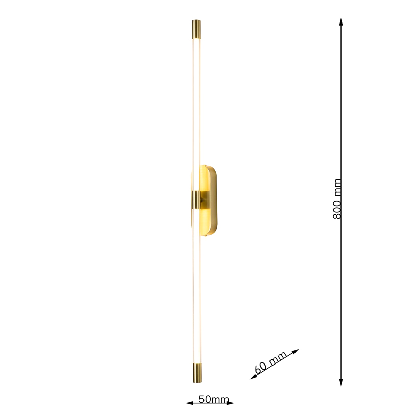 Бра Trumpet tube Double Золотое 80 см Бра Trumpet tube Double Золотое 80 см в Барнауле