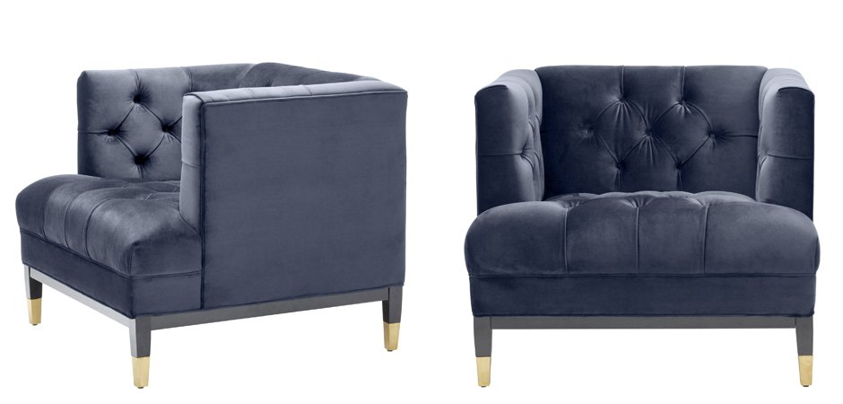 Кресло Eichholtz Chair Castelle Blue Кресло Eichholtz Chair Castelle Blue - Loft-Concept в Барнауле