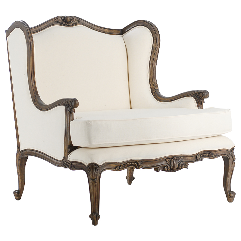 Кресло French Provence Armchair Fabrice ivory ( слоновая кость ) Коричневый Кресло French Provence Armchair Fabrice ivory ( слоновая кость ) Коричневый в Барнауле | Loft Concept