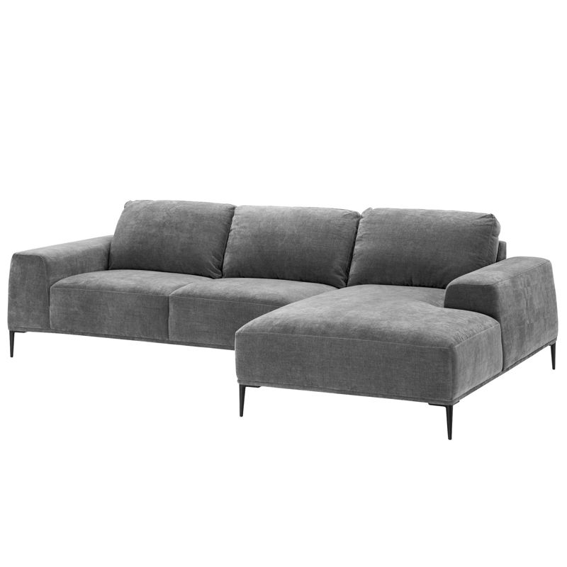 Диван Eichholtz Lounge Sofa Montado grey Серый Черный Диван Eichholtz Lounge Sofa Montado grey Серый Черный в Барнауле | Loft Concept