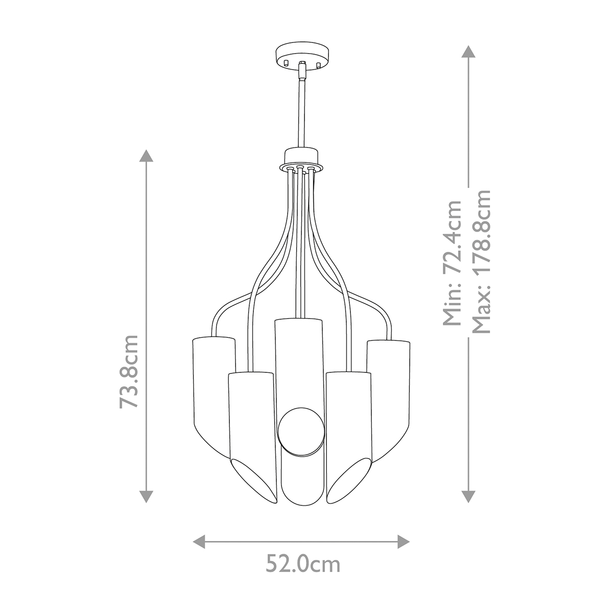 Люстра белого цвета с 6-ю цилиндрическими плафонами Elstead Lighting в Барнауле