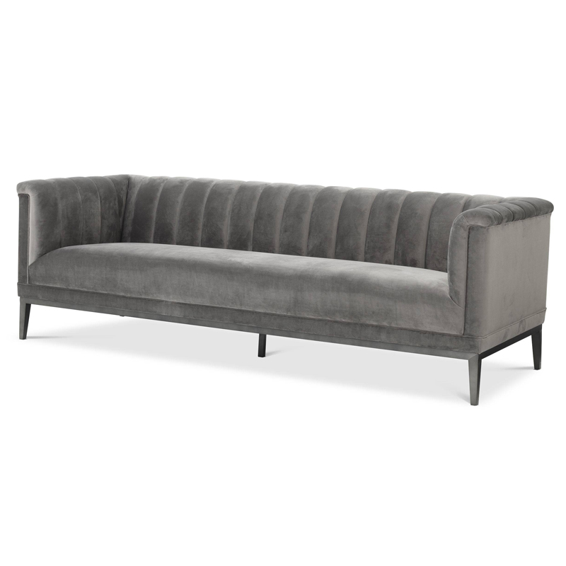 Диван Eichholtz Sofa Raffles grey Серый Темная бронза Диван Eichholtz Sofa Raffles grey Серый Темная бронза в Барнауле | Loft Concept