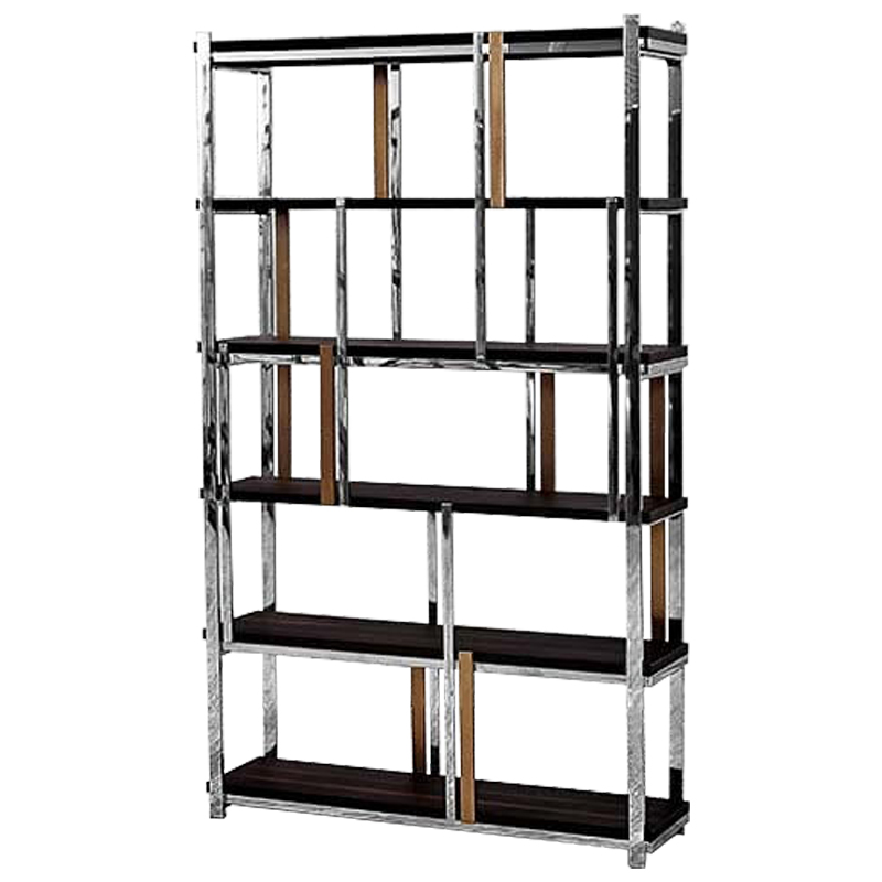Стеллаж Batista Rack Коричневый Хром Бронза Стеллаж Batista Rack Коричневый Хром Бронза в Барнауле | Loft Concept