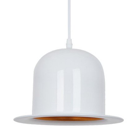 Подвесной светильник Pendant Lamp Banker Bowler Hat White II Белый Подвесной светильник Pendant Lamp Banker Bowler Hat White II Белый в Барнауле | Loft Concept