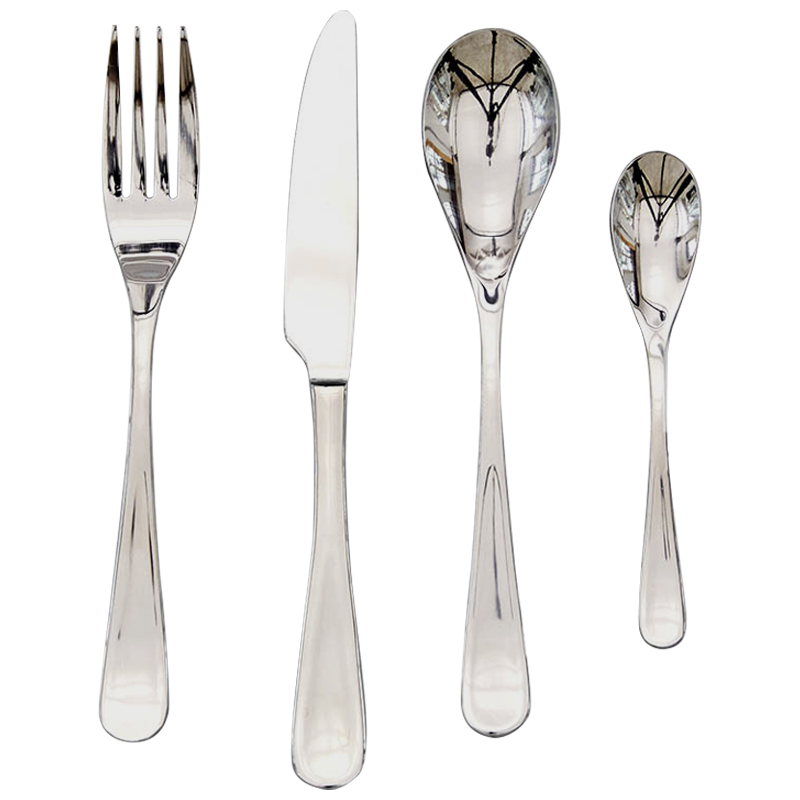 Столовые приборы на 4 персоны Contemporary Cutlery Set Серебряный Столовые приборы на 4 персоны Contemporary Cutlery Set Серебряный в Барнауле | Loft Concept
