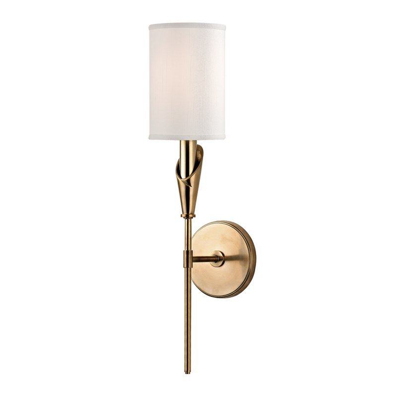 Настенный светильник Wall Sconce TATE 1311-AGB Латунь Белый Настенный светильник Wall Sconce TATE 1311-AGB Латунь Белый в Барнауле | Loft Concept