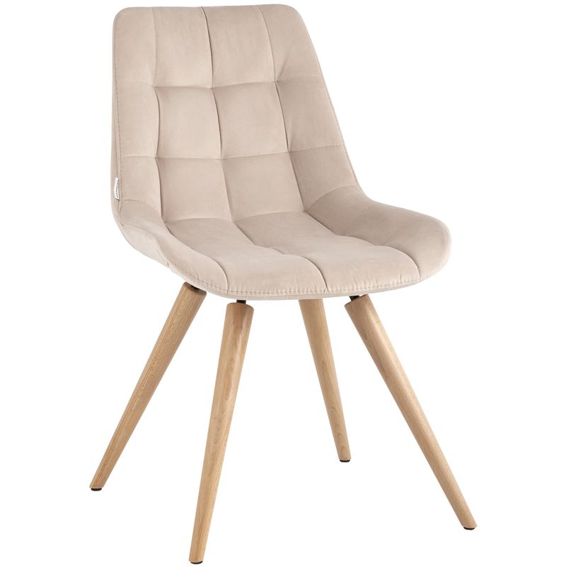Стул NANCY Chair Светло-Бежевый Велюр Бежевый Древесина Стул NANCY Chair Светло-Бежевый Велюр Бежевый Древесина в Барнауле | Loft Concept