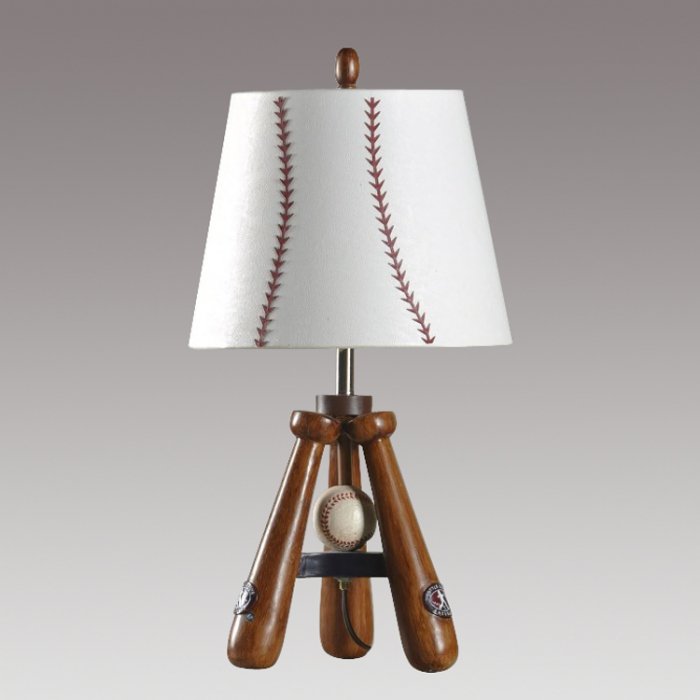 Настольная лампа Baseball vintage Коричневый Белый Настольная лампа Baseball vintage Коричневый Белый в Барнауле | Loft Concept