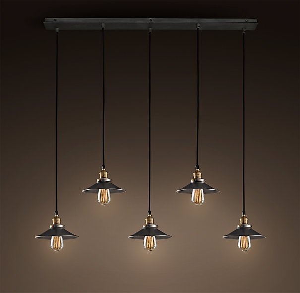 Люстра Loft Cone Pendant Line 5 Черный в Барнауле | Loft Concept 