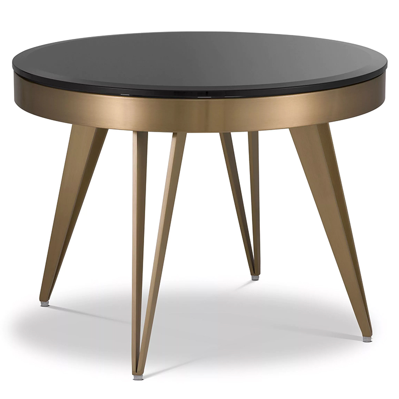 Приставной стол Side Table Rocco Латунь Черный Приставной стол Side Table Rocco Латунь Черный в Барнауле | Loft Concept