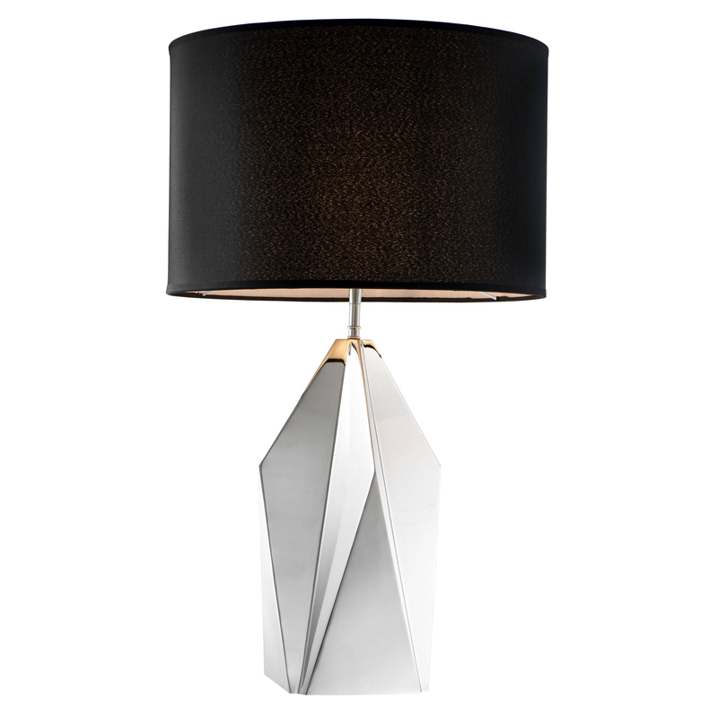 Настольная лампа Eichholtz Table Lamp Setai Nickel Никель Черный в Барнауле | Loft Concept 