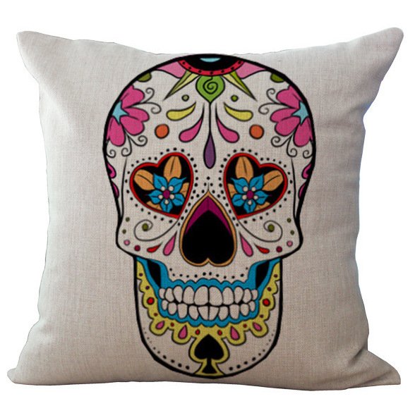 Декоративная подушка Painted Skull Декоративная подушка Painted Skull в Барнауле | Loft Concept