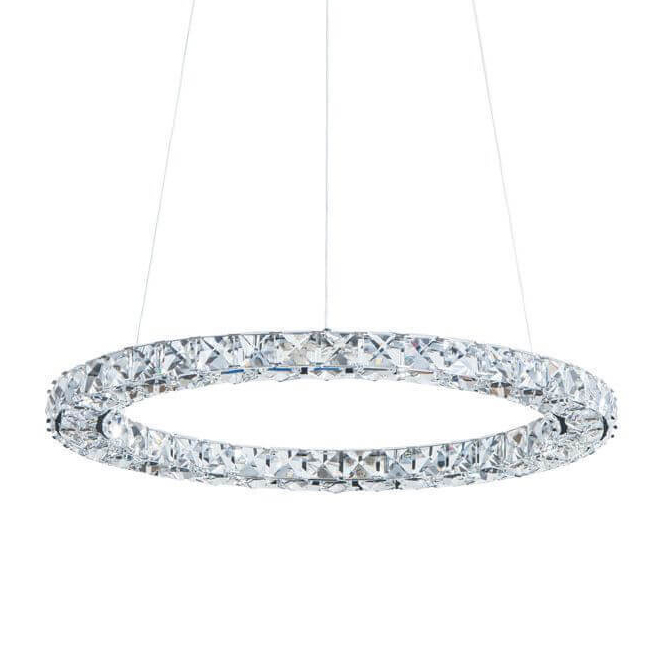 Люстра Crystal Ring Хром Прозрачный Люстра Crystal Ring Хром Прозрачный в Барнауле | Loft Concept