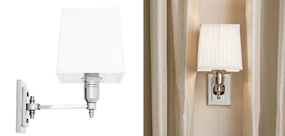 Бра Wall Lamp Lexington Single Nickel+White Бра Wall Lamp Lexington Single Nickel+White - Loft-Concept в Барнауле