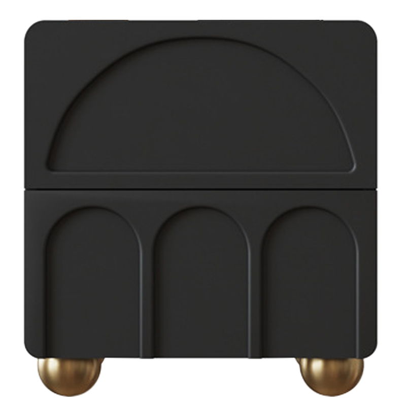 Тумба Arch Nightstand Black Черный Золотой Тумба Arch Nightstand Black Черный Золотой в Барнауле | Loft Concept