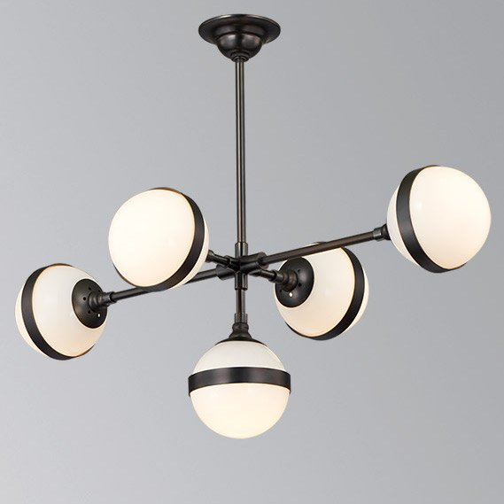 Люстра Peggy Futura lamp V Hangar Design Черный Молочный Люстра Peggy Futura lamp V Hangar Design Черный Молочный в Барнауле | Loft Concept