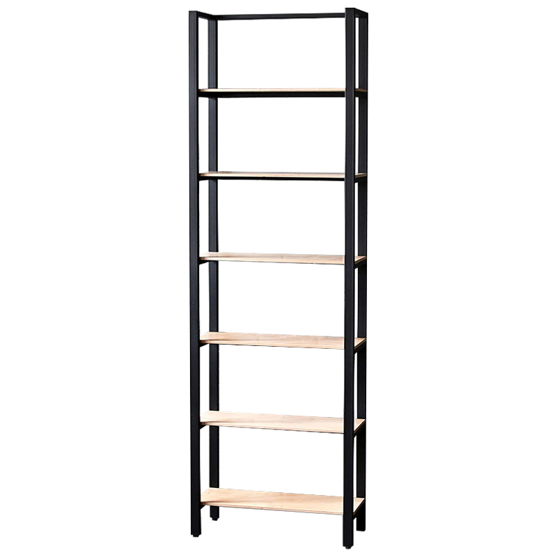Стеллаж Webster Industrial Metal Rust Rack Черный Древесина Стеллаж Webster Industrial Metal Rust Rack Черный Древесина в Барнауле | Loft Concept