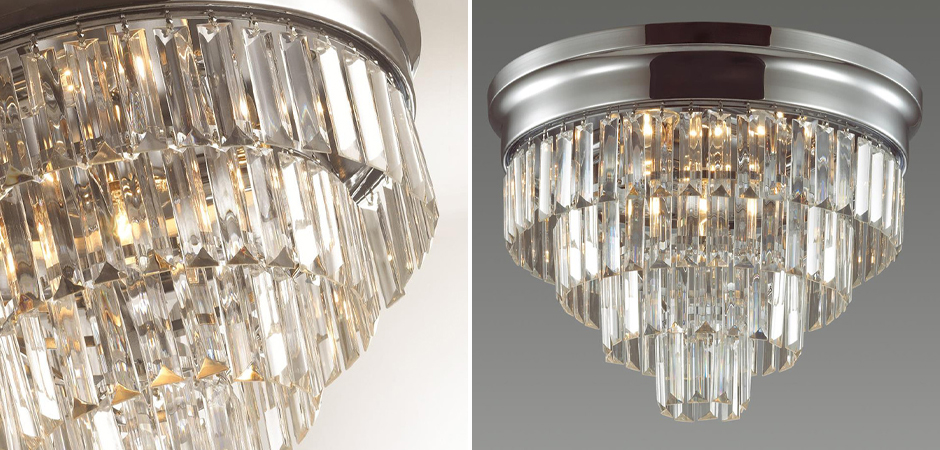 Хрустальная потолочная люстра Crystal Fountain Maxi Хром Хрустальная потолочная люстра Crystal Fountain Maxi Хром - Loft-Concept в Барнауле