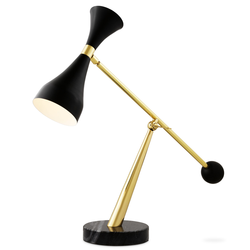 Настольная лампа Eichholtz Desk Lamp Cordero Черный Латунь Черный Мрамор Nero Настольная лампа Eichholtz Desk Lamp Cordero Черный Латунь Черный Мрамор Nero в Барнауле | Loft Concept