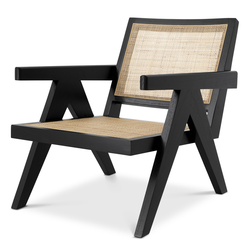 Кресло Eichholtz Chair Aristide black Черный Бежевый Кресло Eichholtz Chair Aristide black Черный Бежевый в Барнауле | Loft Concept