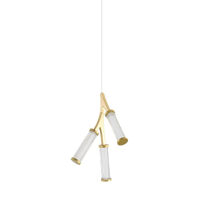 Люстра Cylinder Branches Chandelier Gold 3 Золотой Прозрачный Люстра Cylinder Branches Chandelier Gold 3 Золотой Прозрачный в Барнауле | Loft Concept