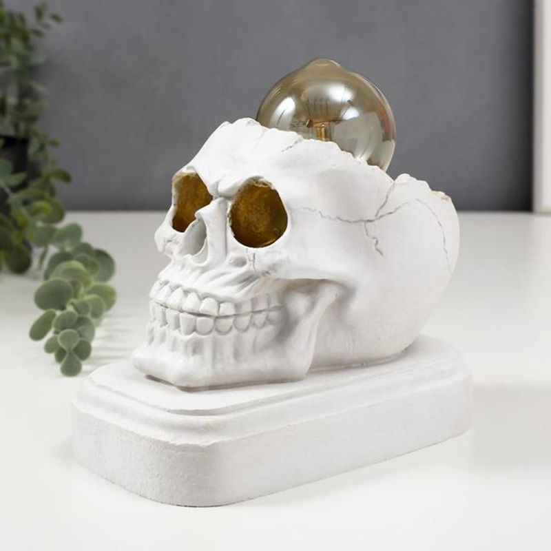 Настольная лампа White Skull Table Lamp Белый Настольная лампа White Skull Table Lamp Белый в Барнауле | Loft Concept