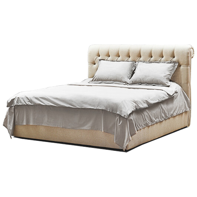 Кровать Beige Capitone Bed Бежевый Кровать Beige Capitone Bed Бежевый в Барнауле | Loft Concept