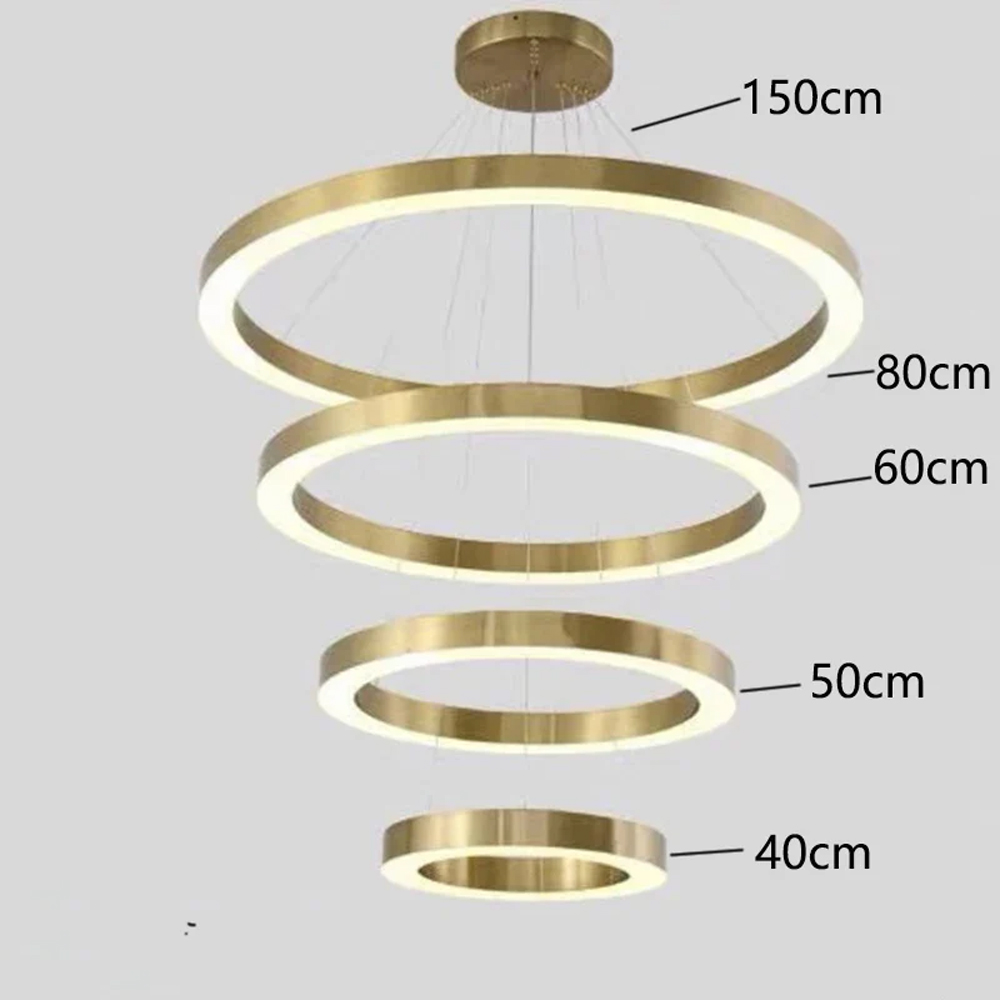 Люстра Light Ring Vertical Латунь в Барнауле