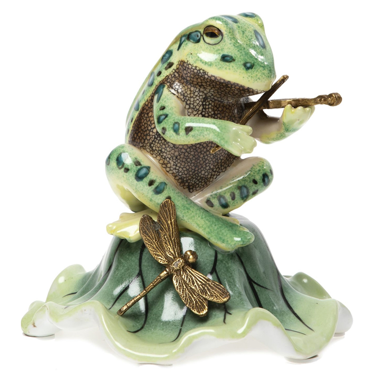 Статуэтка Frog Violinist Зеленый Золотой Статуэтка Frog Violinist Зеленый Золотой в Барнауле | Loft Concept