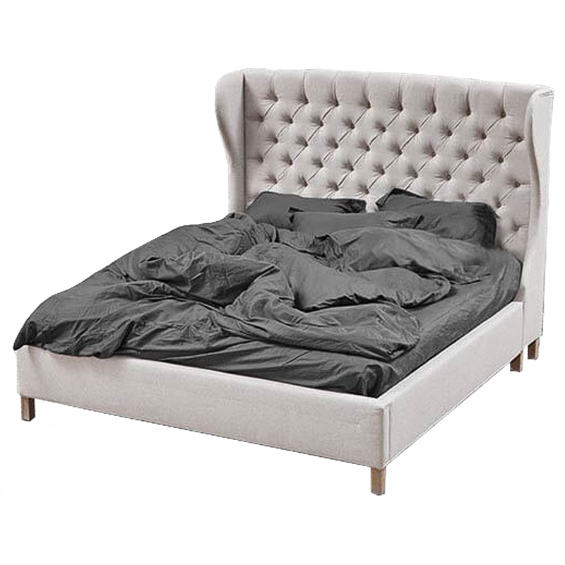 Кровать Aivengo Bed Light Gray Светло-серый Кровать Aivengo Bed Light Gray Светло-серый в Барнауле | Loft Concept