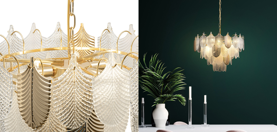 Люстра Feyar Gold Enlarged c Рельефным Стеклом Люстра Feyar Gold Enlarged c Рельефным Стеклом - Loft-Concept в Барнауле