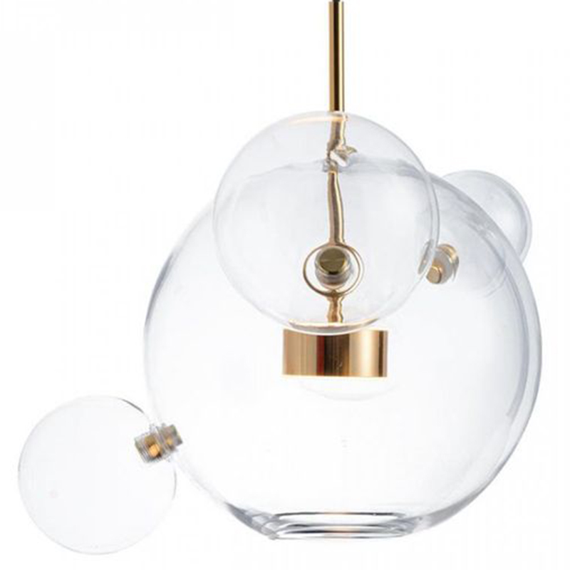 Подвесной Светильник Giopato & Coombes Bollr Pendant 4 BUBBLE LAMP золото Белый Золотой Прозрачное Стекло Подвесной Светильник Giopato & Coombes Bollr Pendant 4 BUBBLE LAMP золото Белый Золотой Прозрачное Стекло в Барнауле | Loft Concept