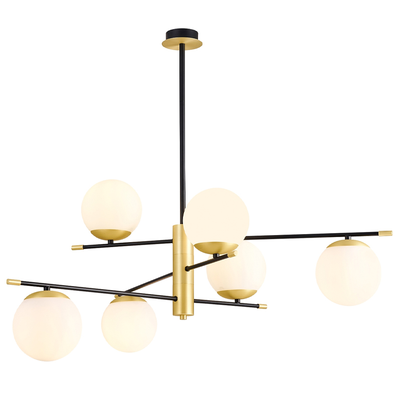 Люстра Черная с Золотом Spike Balls Hanging 6 Lamp Белый Золотой Черный Люстра Черная с Золотом Spike Balls Hanging 6 Lamp Белый Золотой Черный в Барнауле | Loft Concept