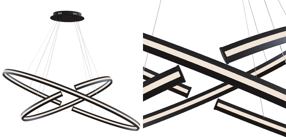 Люстра Half Ring Black & White Pendant M Люстра Half Ring Black & White Pendant M - Loft-Concept в Барнауле