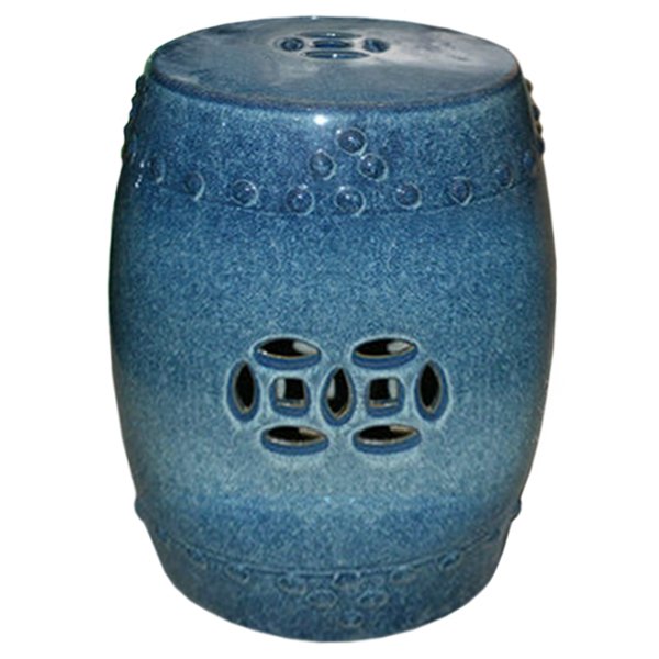 Китайский табурет ceramic garden stool blue AMBRE Винтажный голубой Китайский табурет ceramic garden stool blue AMBRE Винтажный голубой в Барнауле | Loft Concept